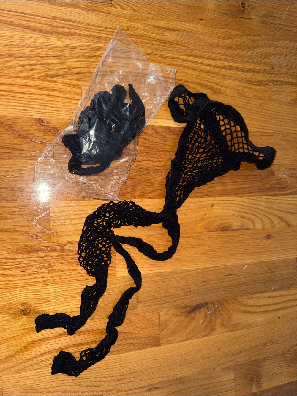 Black Crochet Fishnet tights one size 2 pairs